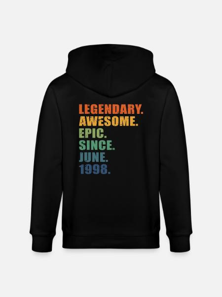 25 års fødselsdag, juni 1998, 25 års jubilæum - Stanley/Stella økologisk unisex-hættejakke CULTIVATOR - sort