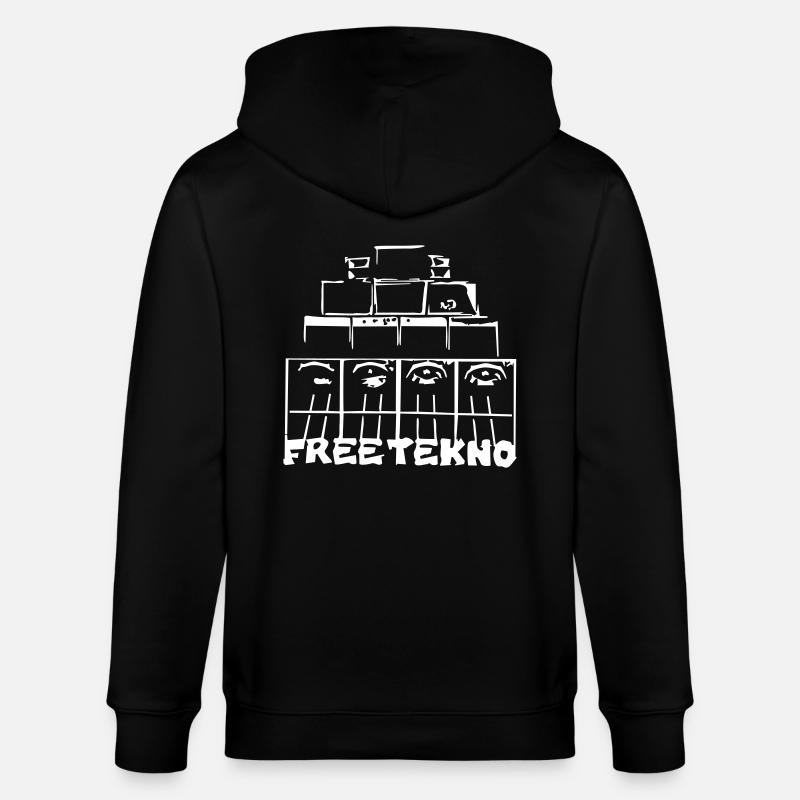 FREE TEKNO SOUND SYSTEM - Stanley/Stella Unisex Bio-Kapuzenjacke CULTIVATOR  - Schwarz