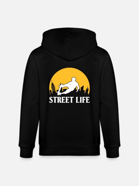 Street Life skateboard - Stanley/Stella CULTIVATOR  Unisex Organic Hooded Jacket - black