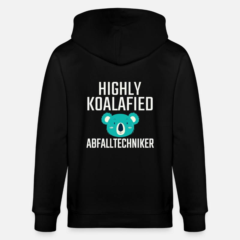 Technicien des déchets Koalafied - Veste à capuche bio CULTIVATOR Stanley/Stella Unisexe - noir