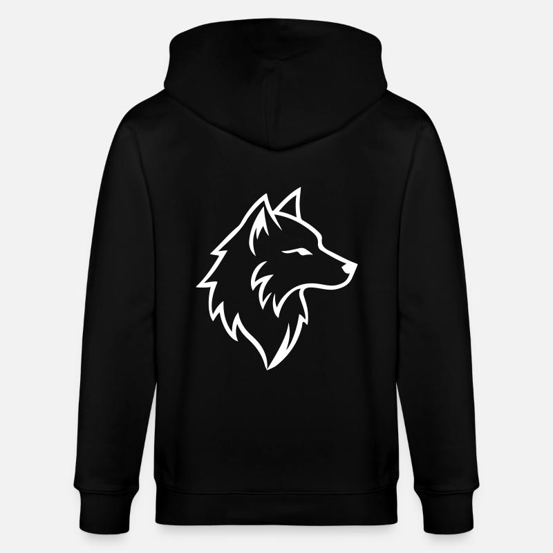 Contour du loup - Veste à capuche bio CULTIVATOR Stanley/Stella Unisexe - noir