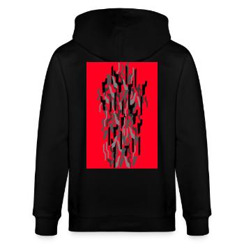 Camouflage Art – Stil trifft Jagd - Stanley/Stella Unisex Bio-Kapuzenjacke CULTIVATOR  - Schwarz - Hinten - Anna (173cm)