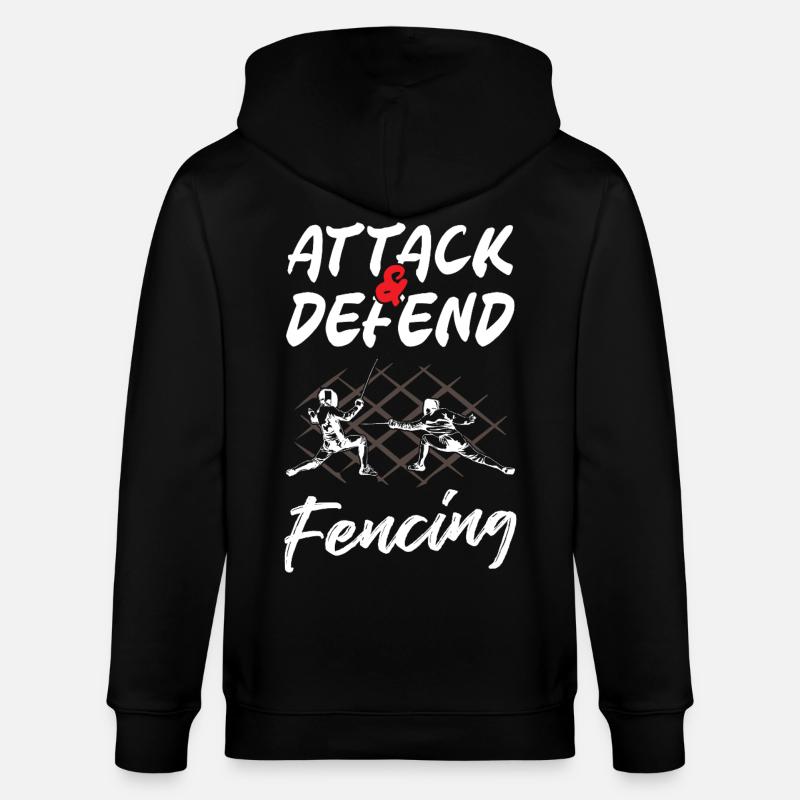 Attaquer et défendre l’escrime - Veste à capuche bio CULTIVATOR Stanley/Stella Unisexe - noir