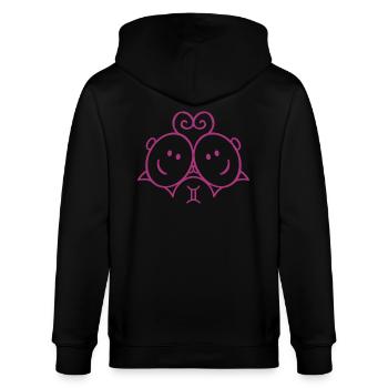 Gemini / Gemini / Zodiac / Birth - Stanley/Stella CULTIVATOR  Unisex Organic Hooded Jacket - black - Back - Anna (173cm)