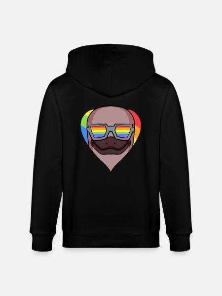 LGBT Tier Schnabeltier Regenbogen - Stanley/Stella Unisex Bio-Kapuzenjacke CULTIVATOR - Schwarz