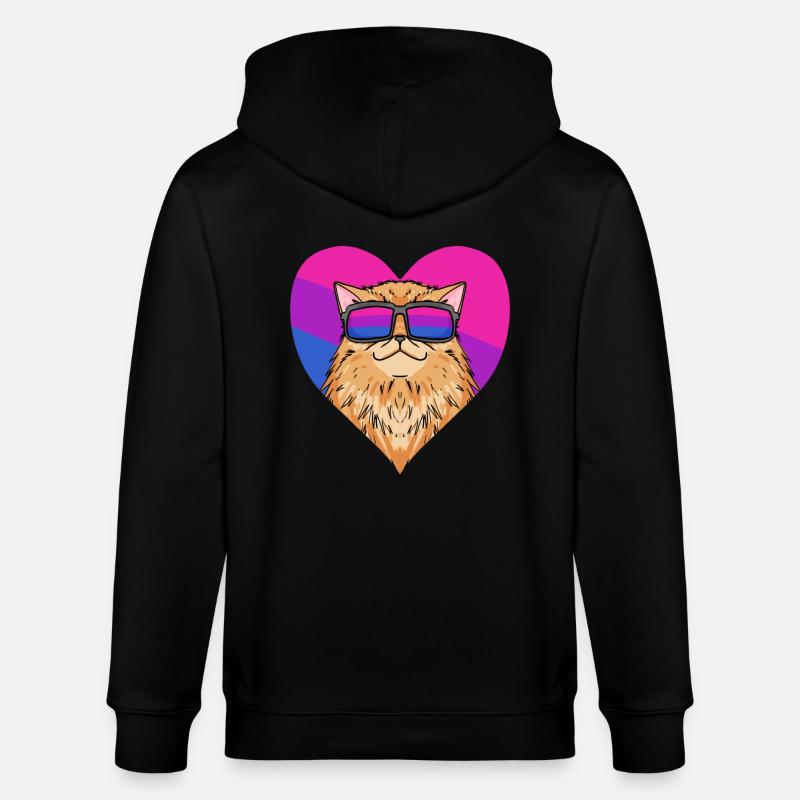 Cadeau de chat persan bisexuel - Veste à capuche bio CULTIVATOR Stanley/Stella Unisexe - noir