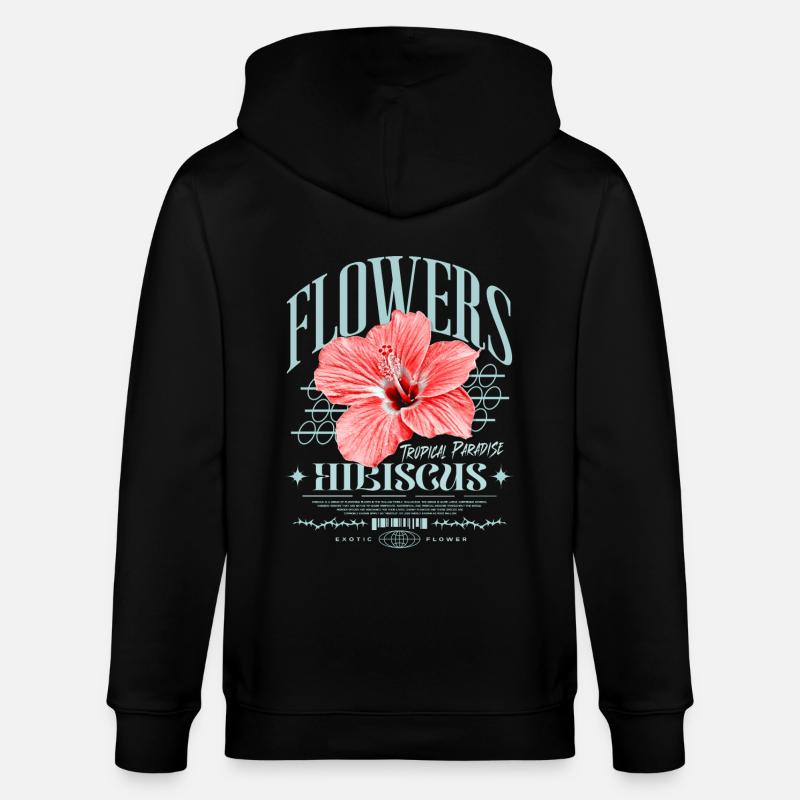 Fleur d’hibiscus Fleur d’hibiscus - Veste à capuche bio CULTIVATOR Stanley/Stella Unisexe - noir