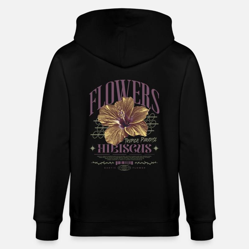 Fleur d’hibiscus Fleur d’hibiscus - Veste à capuche bio CULTIVATOR Stanley/Stella Unisexe - noir