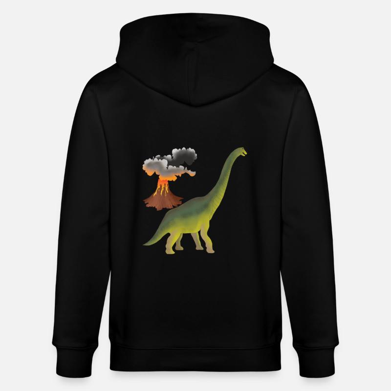 Dino und Vulkan - Stanley/Stella Unisex Bio-Kapuzenjacke CULTIVATOR  - Schwarz