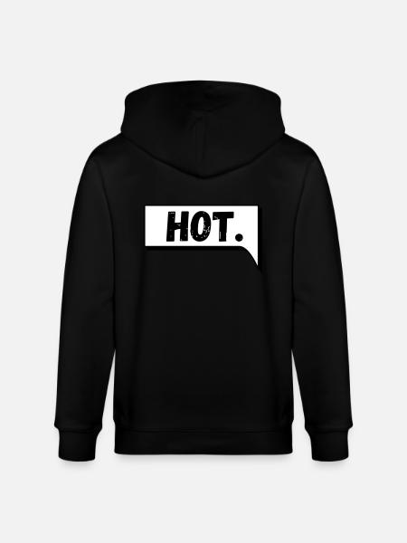 Comic Speech Bubble Hot - Stanley/Stella CULTIVATOR Unisex Organic Hooded Jacket - black