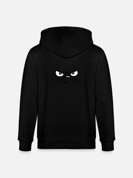 angry cat - Stanley/Stella Unisex Bio-Kapuzenjacke CULTIVATOR - Schwarz