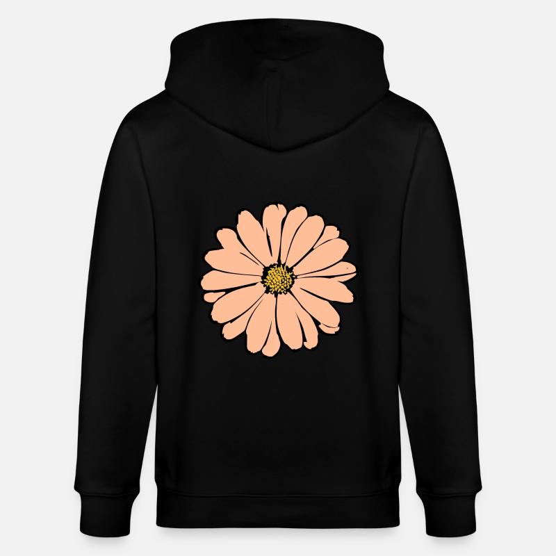 Fleur Pastel Fleurs Fleurs Pastel - Veste à capuche bio CULTIVATOR Stanley/Stella Unisexe - noir