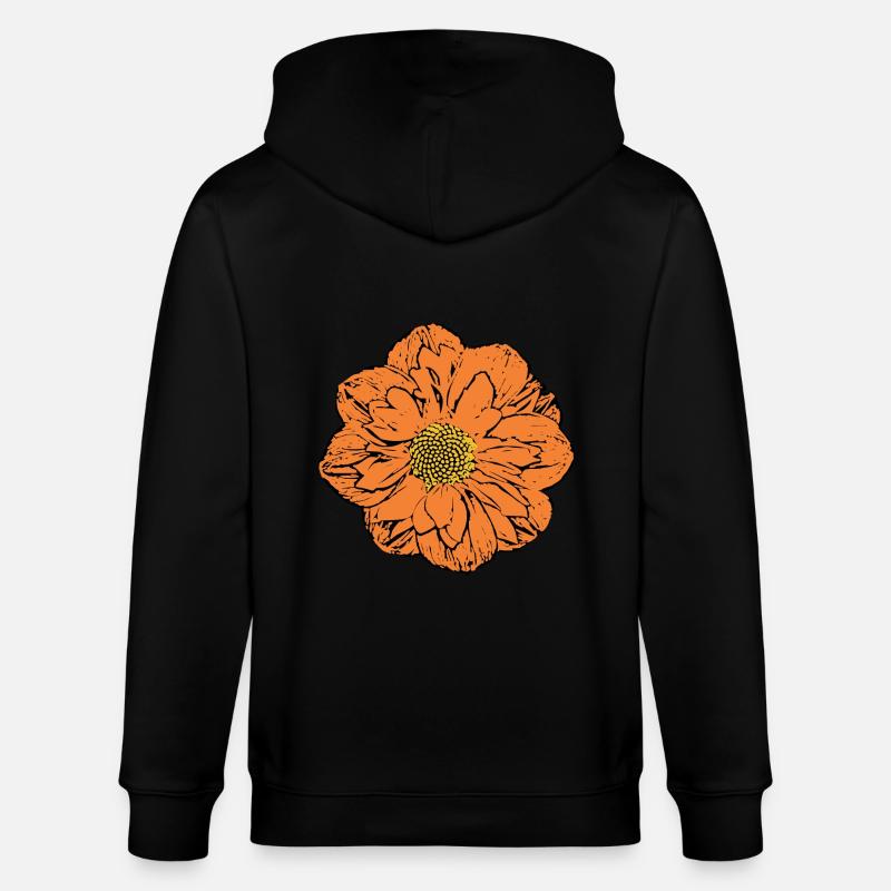 Blumen-Geschenk - Stanley/Stella Unisex Bio-Kapuzenjacke CULTIVATOR  - Schwarz
