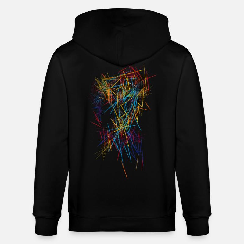 Abstrait - Veste à capuche bio CULTIVATOR Stanley/Stella Unisexe - noir