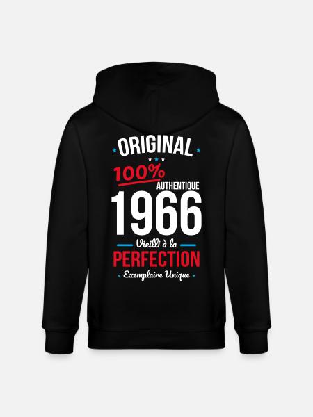 1966 – Original – Exemplaire unique - Veste à capuche bio CULTIVATOR Stanley/Stella Unisexe - noir