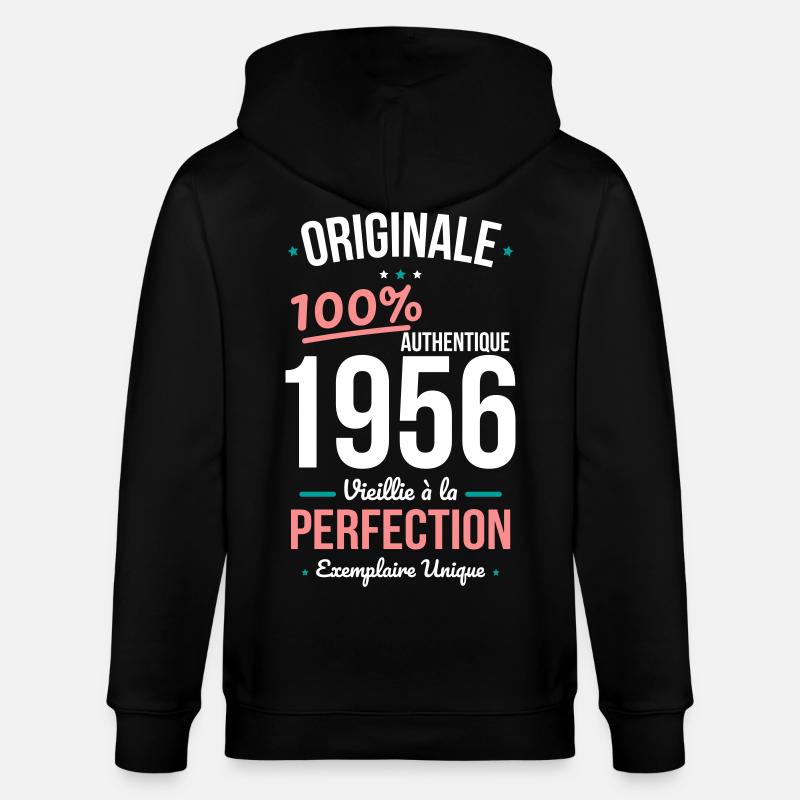 1956 – Originale – Exemplaire unique - Veste à capuche bio CULTIVATOR Stanley/Stella Unisexe - noir