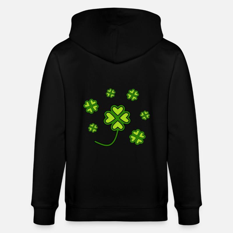 Trèfles de la Saint-Patrick - Veste à capuche bio CULTIVATOR Stanley/Stella Unisexe - noir