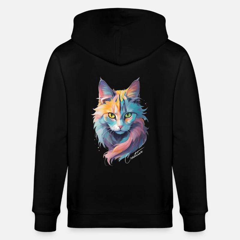 Chat Créatif - Veste à capuche bio CULTIVATOR Stanley/Stella Unisexe - noir