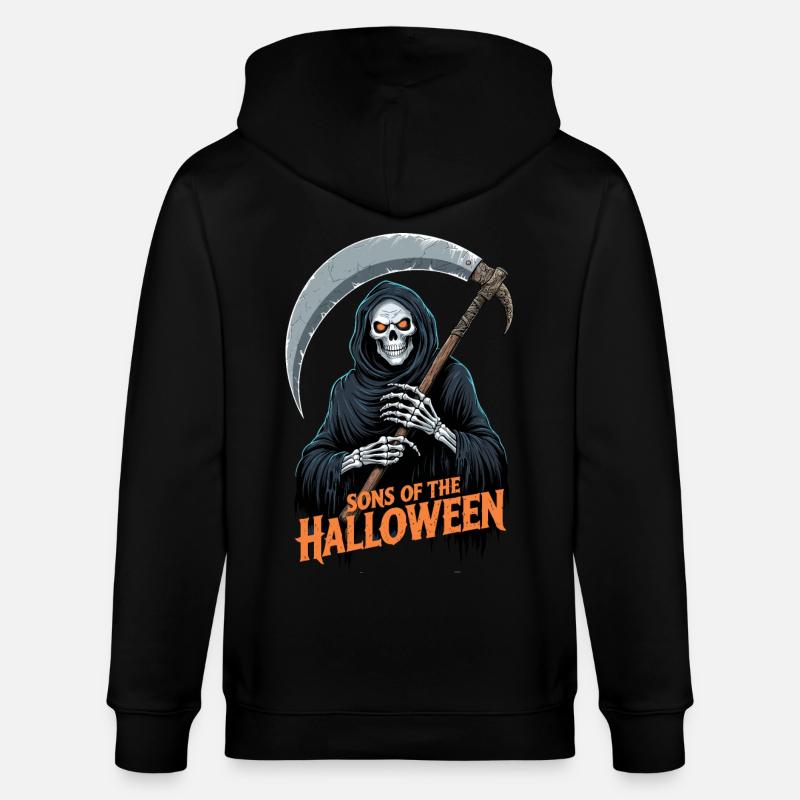 Halloween Sensenmann - Stanley/Stella Unisex Bio-Kapuzenjacke CULTIVATOR  - Schwarz