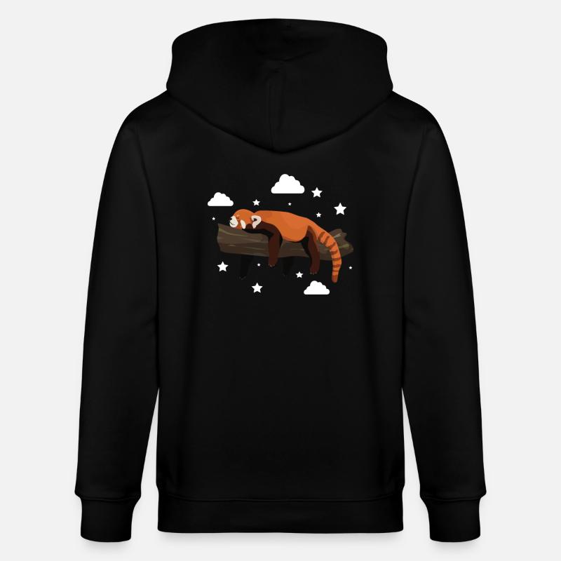 Roter Panda - Stanley/Stella Unisex Bio-Kapuzenjacke CULTIVATOR  - Schwarz