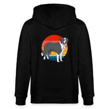 Border Collie - Veste à capuche bio CULTIVATOR Stanley/Stella Unisexe - noir - Dos - Anna (173cm)