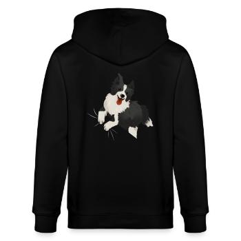 Border Collie - Veste à capuche bio CULTIVATOR Stanley/Stella Unisexe - noir - Dos - Anna (173cm)