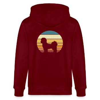 Shih Tzu - Veste à capuche bio CULTIVATOR Stanley/Stella Unisexe - bordeaux - Dos - Anna (173cm)