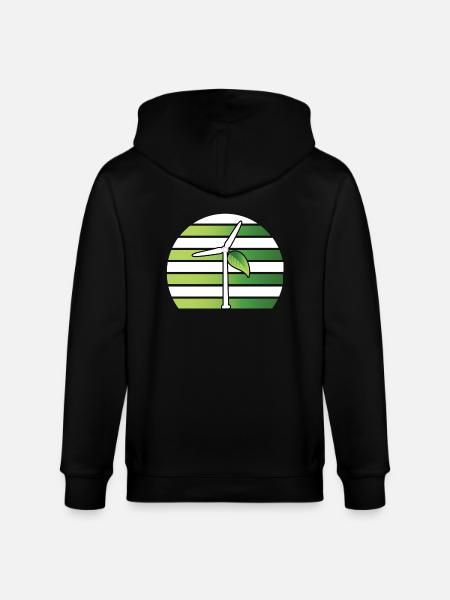 Éoliennes - Veste à capuche bio CULTIVATOR Stanley/Stella Unisexe - noir