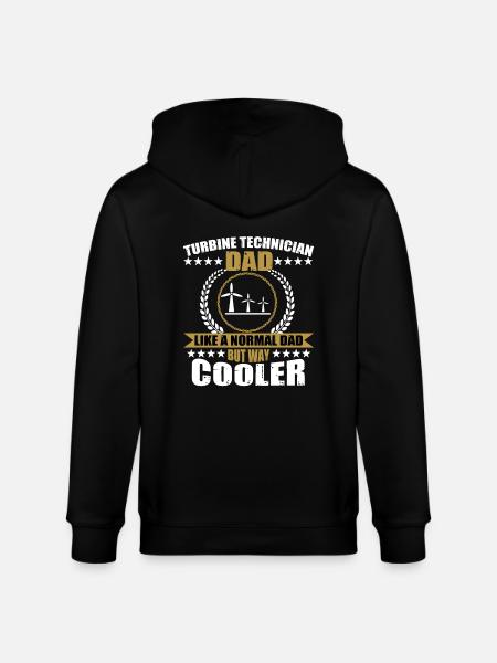 Turbine technician Papa - Stanley/Stella CULTIVATOR Unisex Organic Hooded Jacket - black