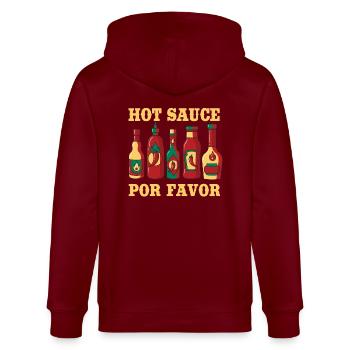 Sharp sauce - Stanley/Stella CULTIVATOR  Unisex Organic Hooded Jacket - burgundy - Back - Anna (173cm)