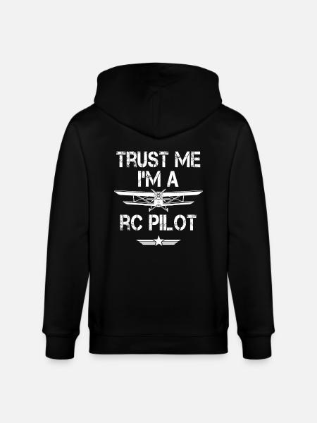 RC Airplane - Stanley/Stella CULTIVATOR  Unisex Organic Hooded Jacket - black