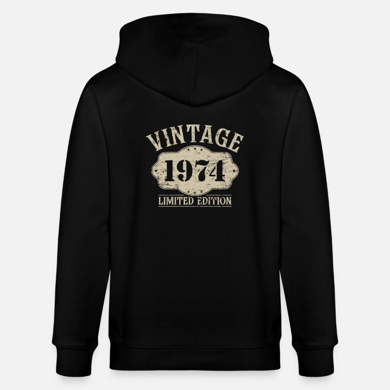 1974 Édition limitée 50e anniversaire - Veste à capuche bio CULTIVATOR Stanley/Stella Unisexe - noir