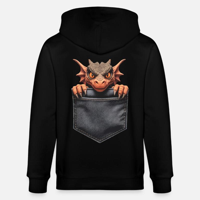Drachen - Stanley/Stella Unisex Bio-Kapuzenjacke CULTIVATOR  - Schwarz