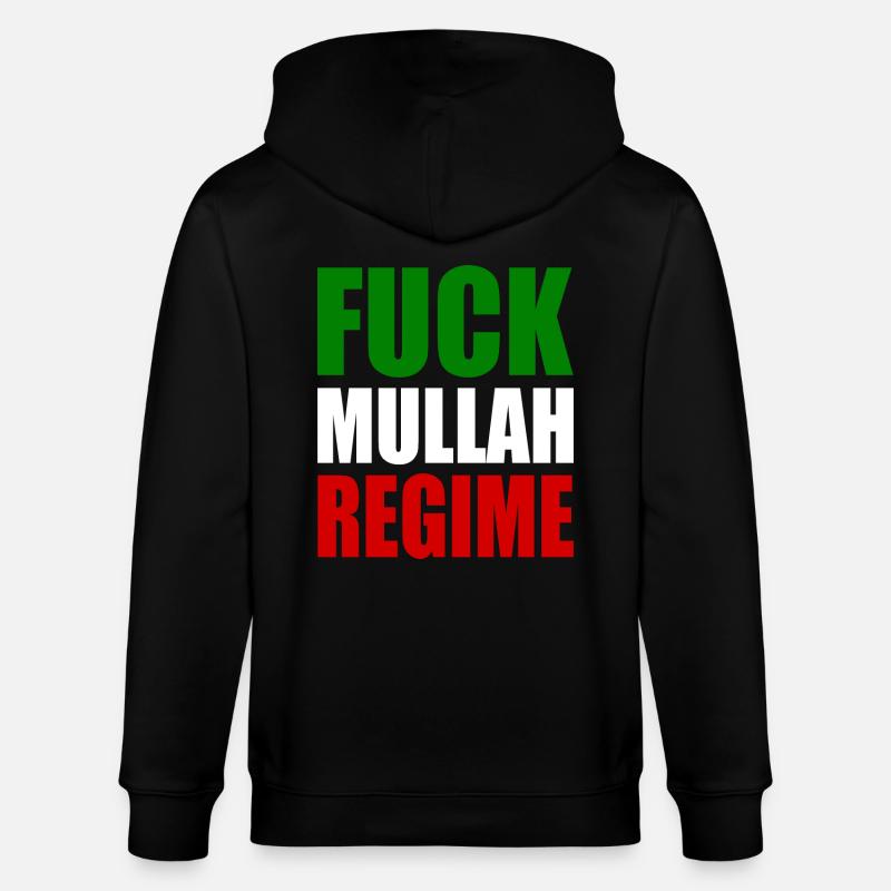Fuck mullah regime iran - Stanley/Stella Unisex Bio-Kapuzenjacke CULTIVATOR  - Schwarz