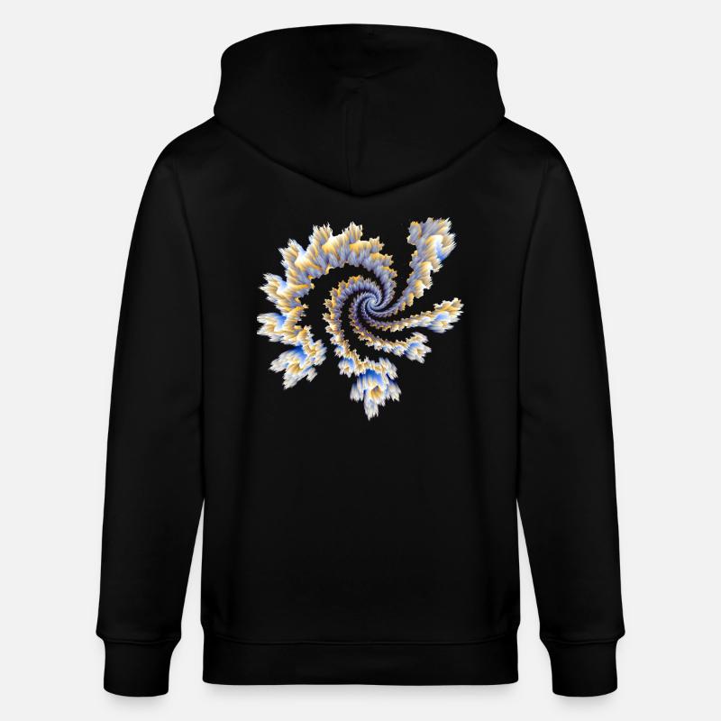 Fractale Explosion - Veste à capuche bio CULTIVATOR Stanley/Stella Unisexe - noir
