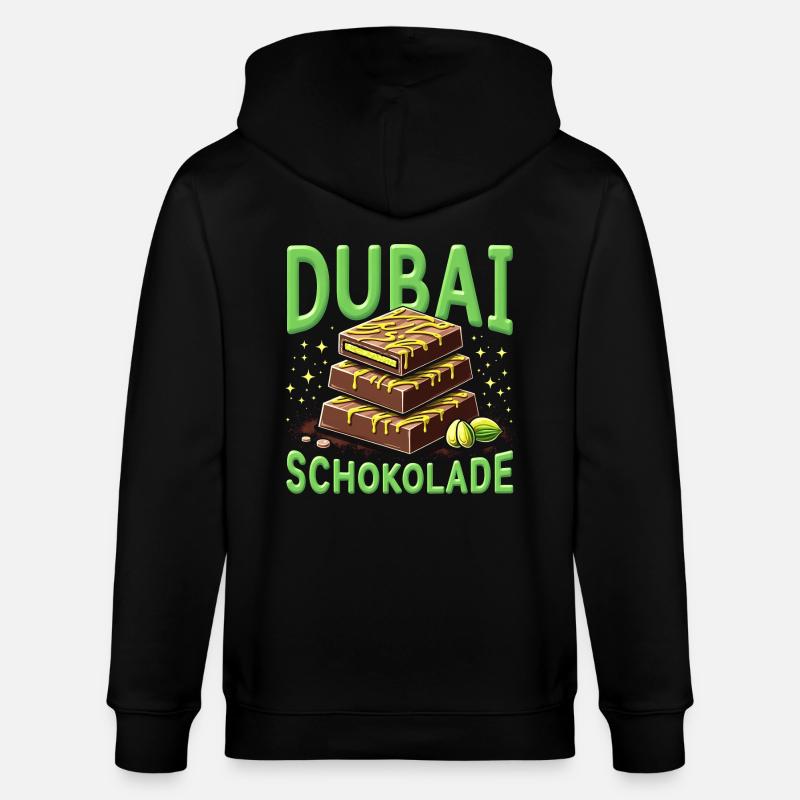 Chocolat de Dubaï - Chocolate Fun - Veste à capuche bio CULTIVATOR Stanley/Stella Unisexe - noir