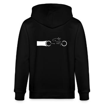 Motorradfahrer - Stanley/Stella Unisex Bio-Kapuzenjacke CULTIVATOR  - Schwarz - Hinten - Anna (173cm)