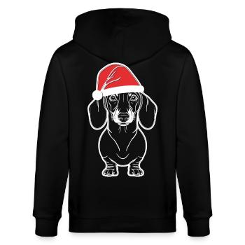 Teckel pour Noël, Lineart - Veste à capuche bio CULTIVATOR Stanley/Stella Unisexe - noir - Dos - Anna (173cm)