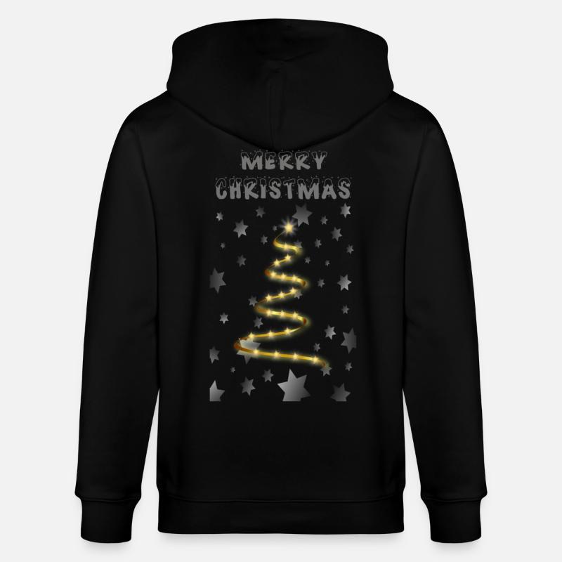 Arbre de Noël doré - Veste à capuche bio CULTIVATOR Stanley/Stella Unisexe - noir