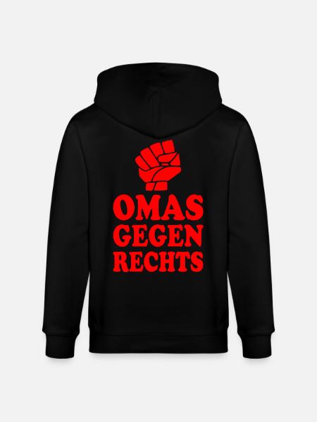 Omas gegen rechts - Stanley/Stella Unisex Bio-Kapuzenjacke CULTIVATOR - Schwarz