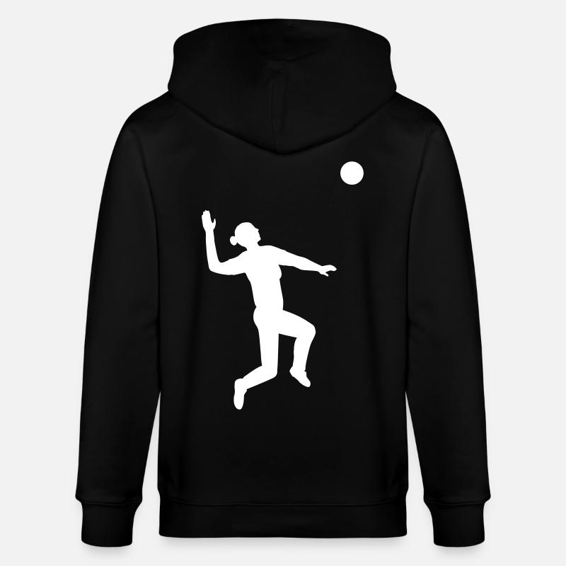 Service dynamique au volleyball - Veste à capuche bio CULTIVATOR Stanley/Stella Unisexe - noir