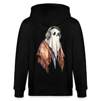 Musik Geist Alternativ - Stanley/Stella Unisex Bio-Kapuzenjacke CULTIVATOR  - Schwarz - Hinten - Anna (173cm)