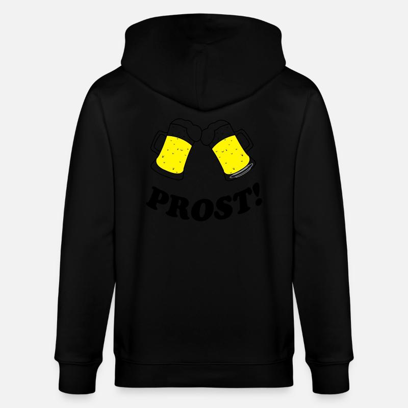 bier_prost - Stanley/Stella Unisex Bio-Kapuzenjacke CULTIVATOR  - Schwarz