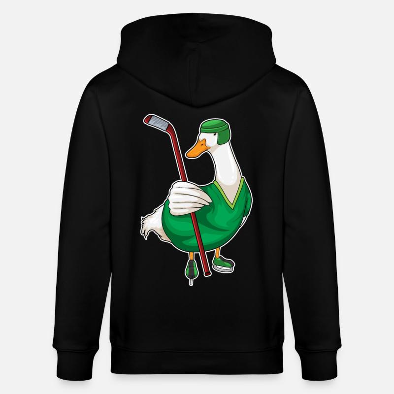 Ente Eishockey Eishockeyschläger - Stanley/Stella Unisex Bio-Kapuzenjacke CULTIVATOR  - Schwarz