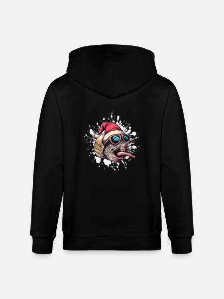 Escargot Noël Drôle - Veste à capuche bio CULTIVATOR Stanley/Stella Unisexe - noir