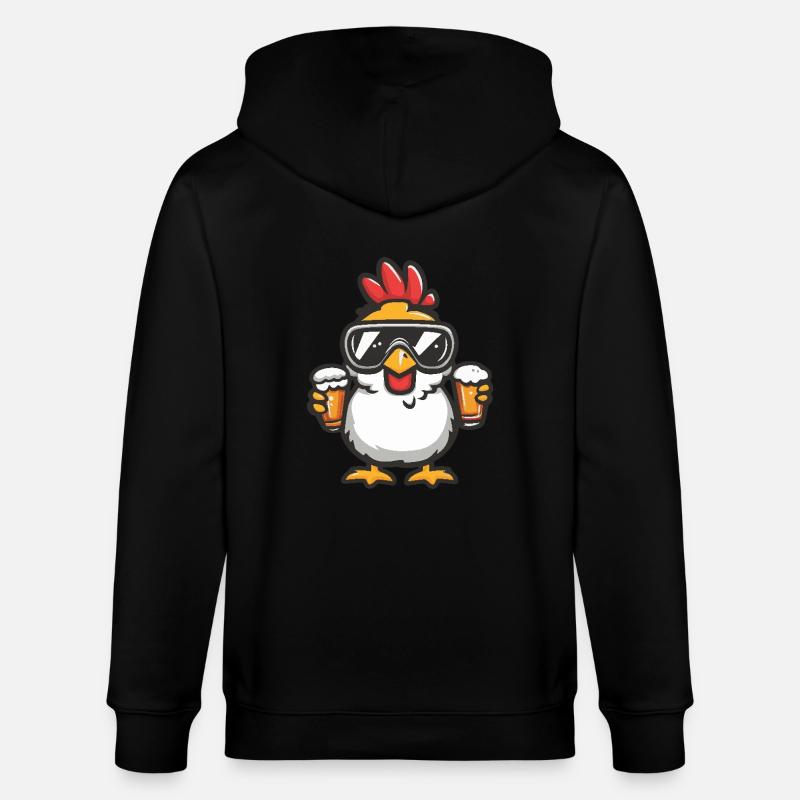 Poulet après-ski bière - Veste à capuche bio CULTIVATOR Stanley/Stella Unisexe - noir