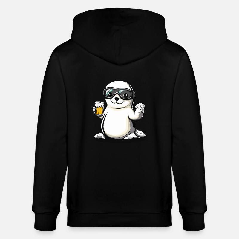 Bière après-ski phoque - Veste à capuche bio CULTIVATOR Stanley/Stella Unisexe - noir