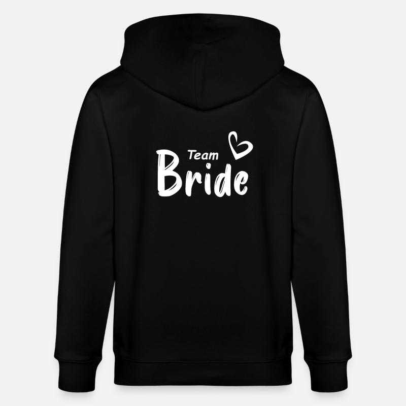 Team Braut Hochzeitsfeier - Stanley/Stella Unisex Bio-Kapuzenjacke CULTIVATOR  - Schwarz