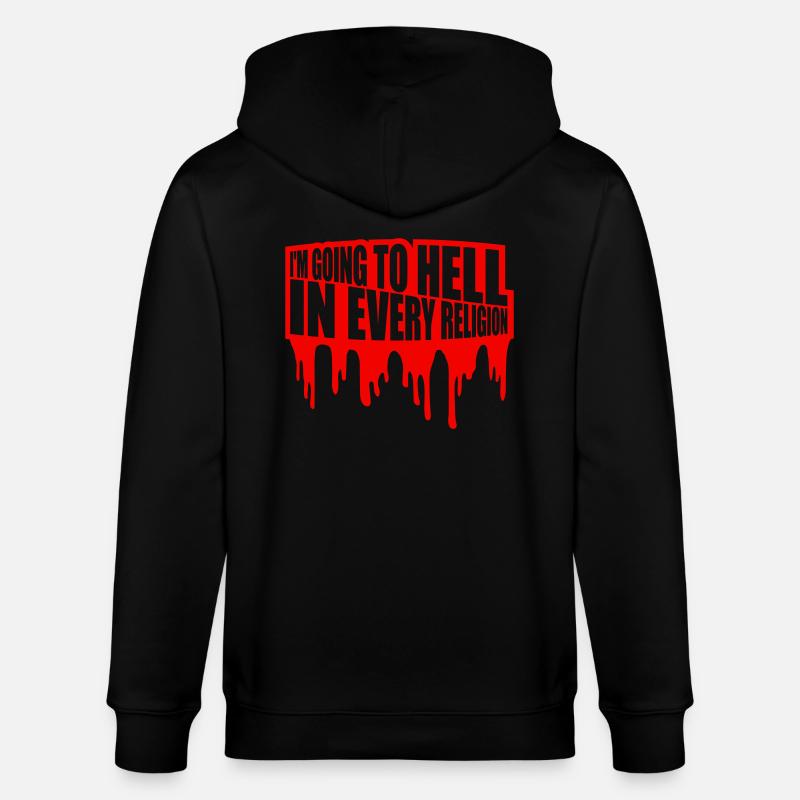 im going to hell - Stanley/Stella Unisex Bio-Kapuzenjacke CULTIVATOR  - Schwarz