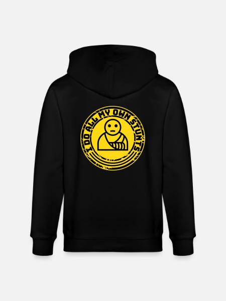all my own stunts - Stanley/Stella CULTIVATOR  Unisex Organic Hooded Jacket - black